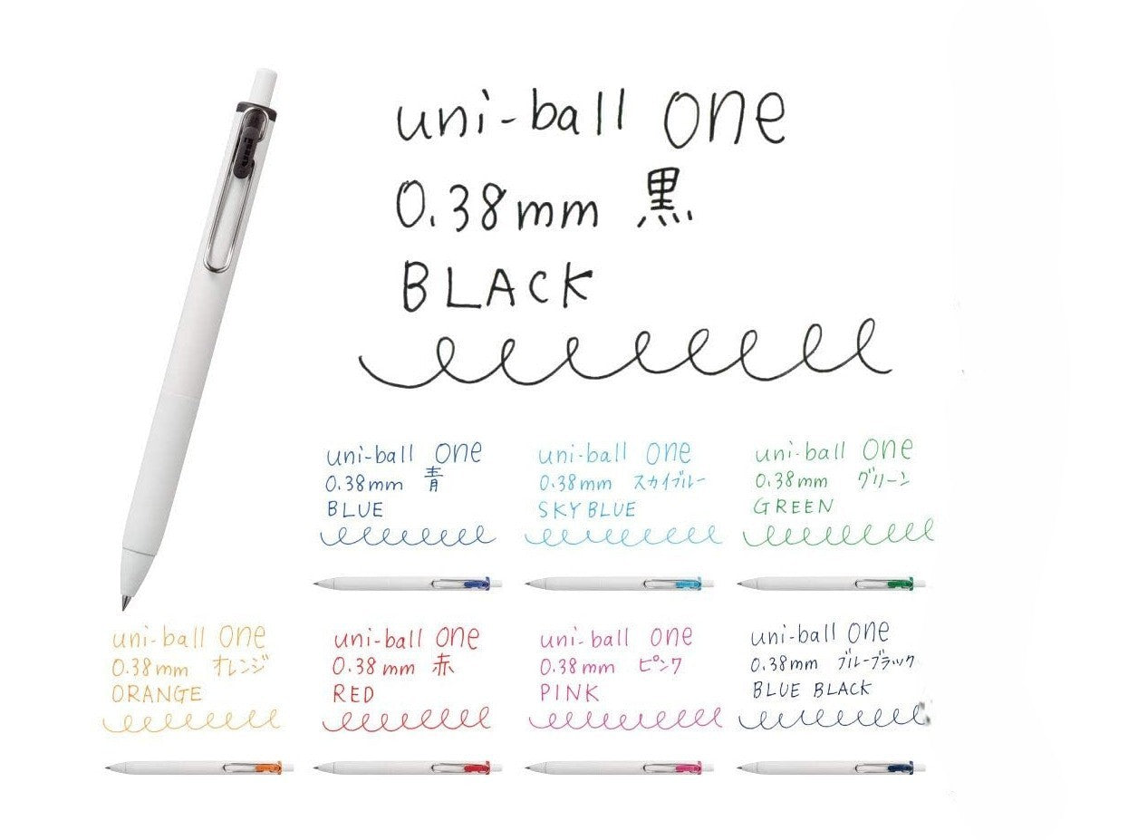 Uni-ball ONE 8 color set 0.38 mm