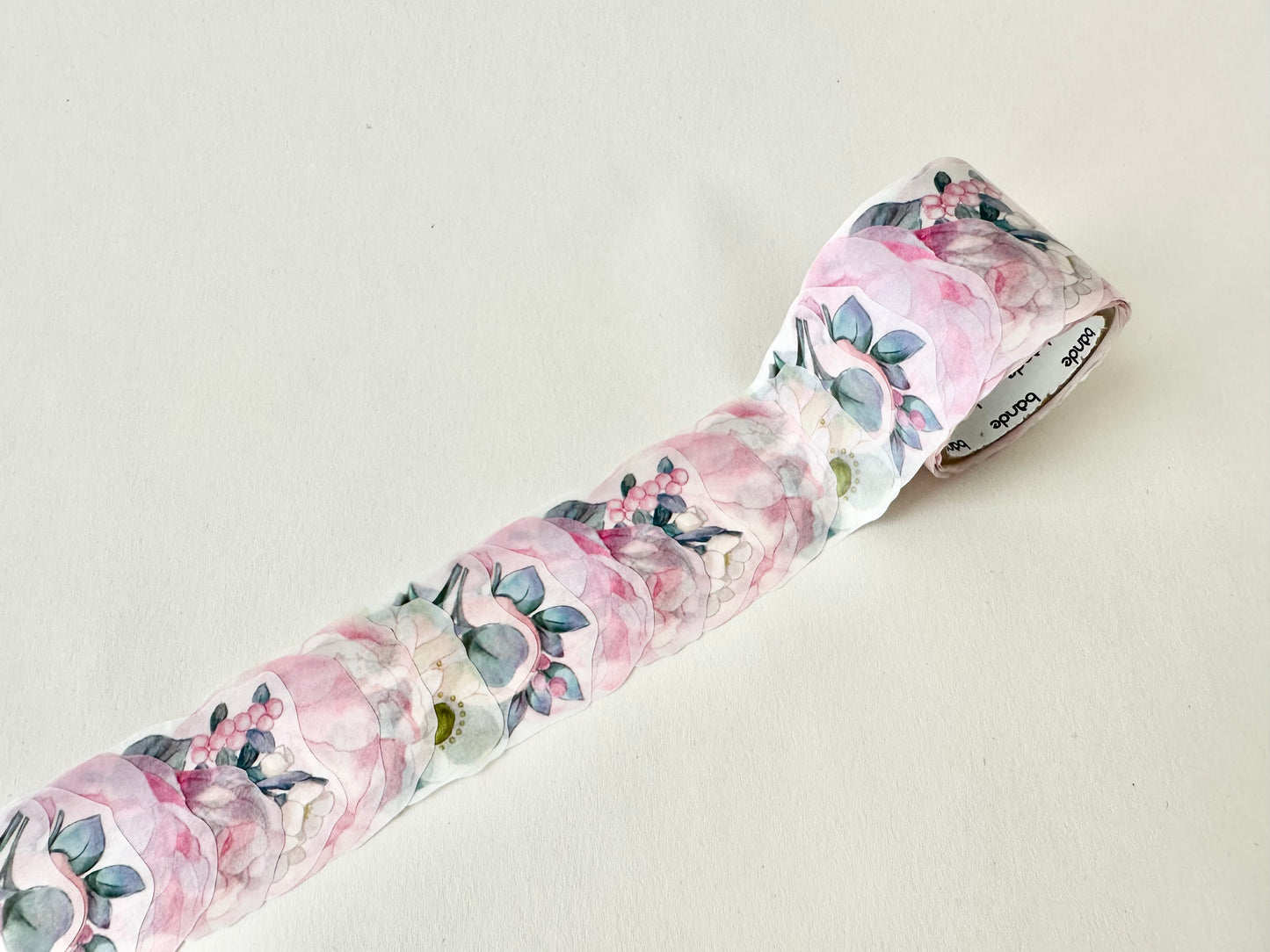 Washi Roll Sticker Peony Bouquet