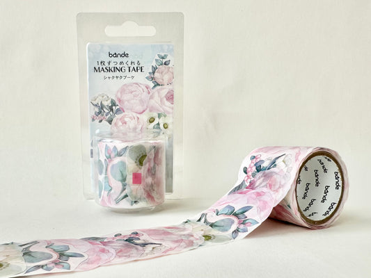 Washi Roll Sticker Peony Bouquet