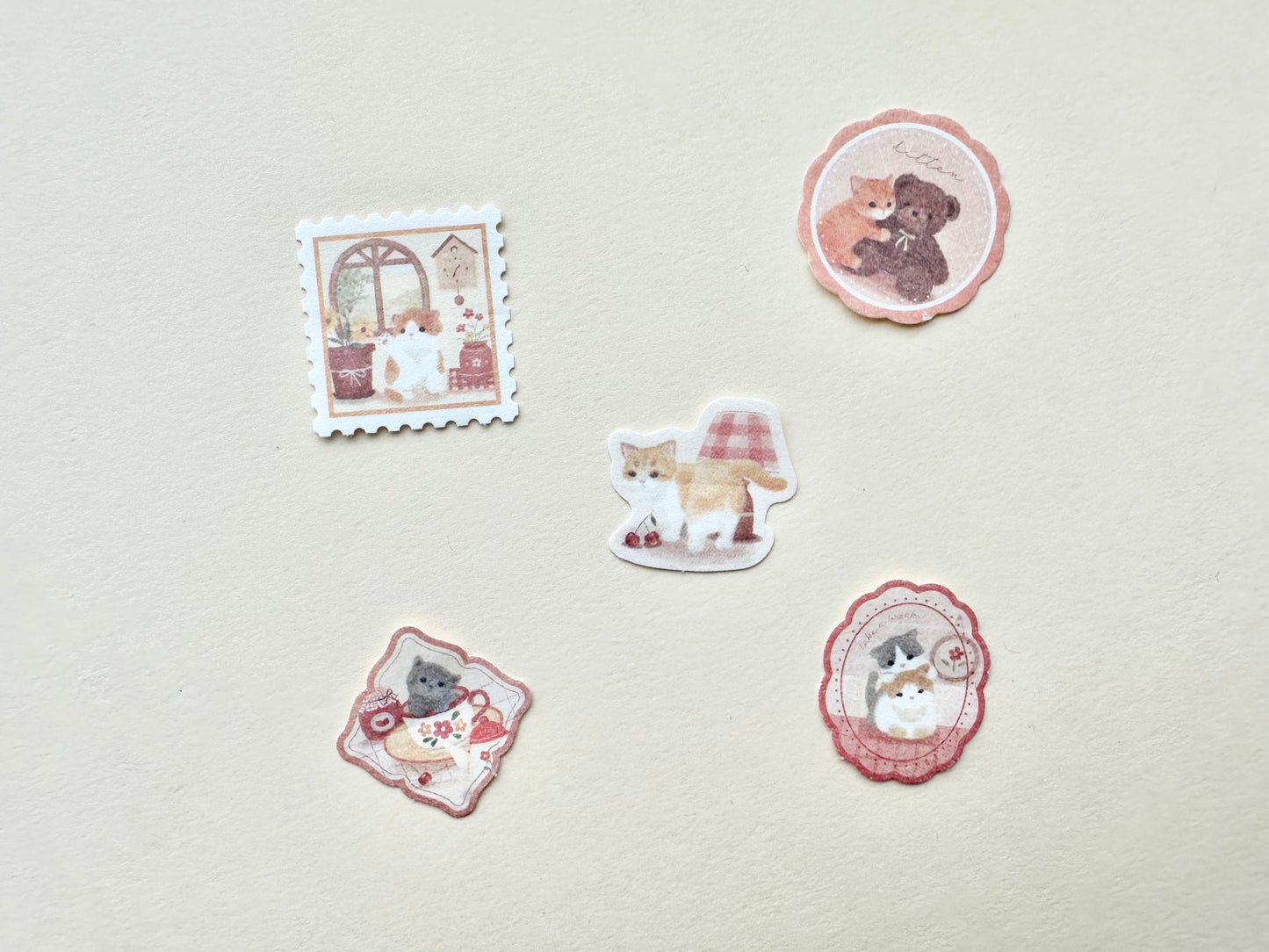 Flake Stickers Mattari Animals Room and Kitten