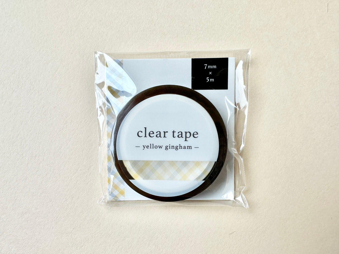 Cleartape 7mm Yellow Gingham