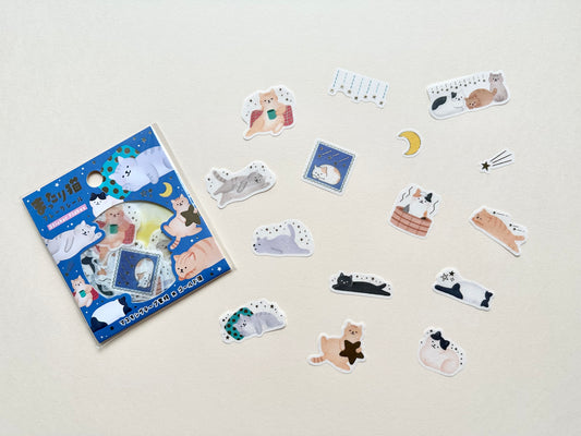 Flake Stickers Lazy Cats