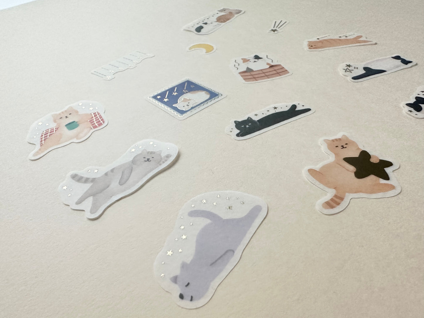 Flake Stickers Lazy Cats