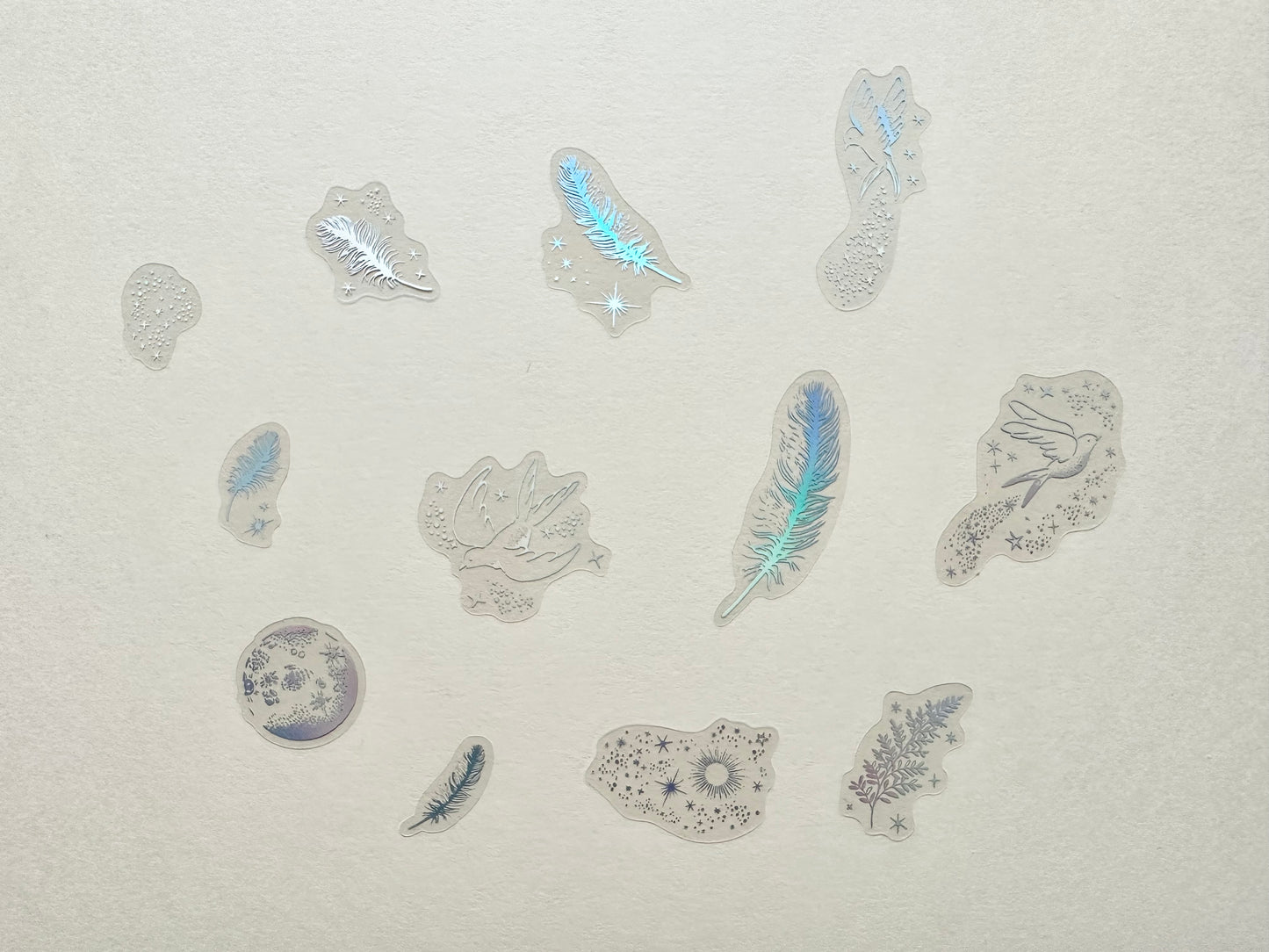 Flake Stickers Glitrende Fugler