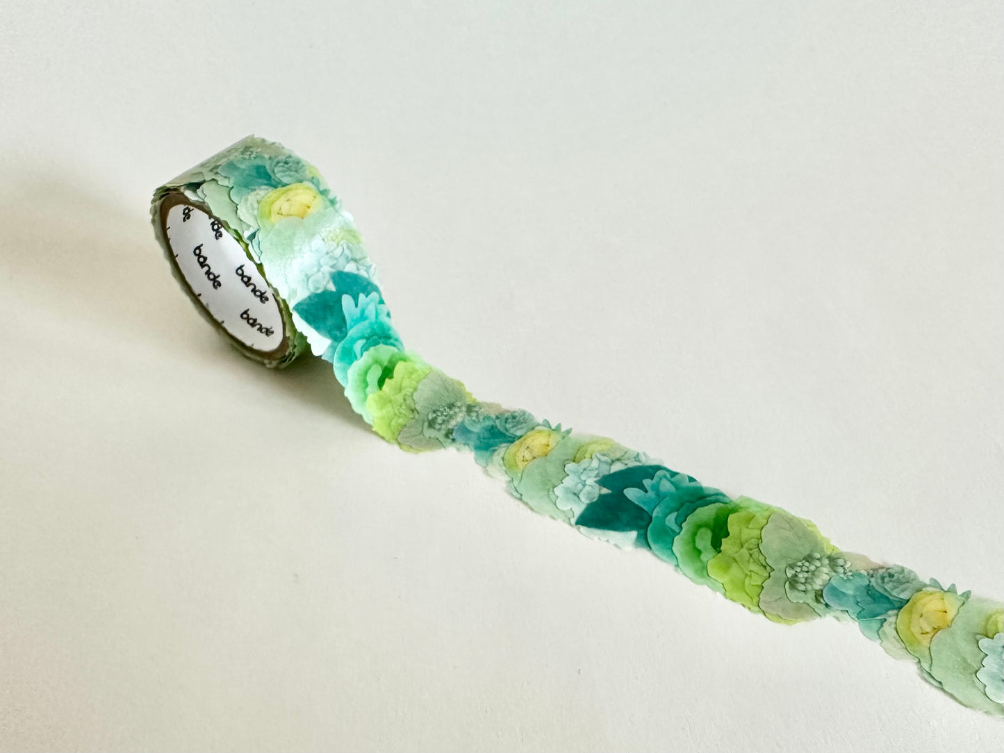 Washi Roll Sticker Rose Bouquet Green