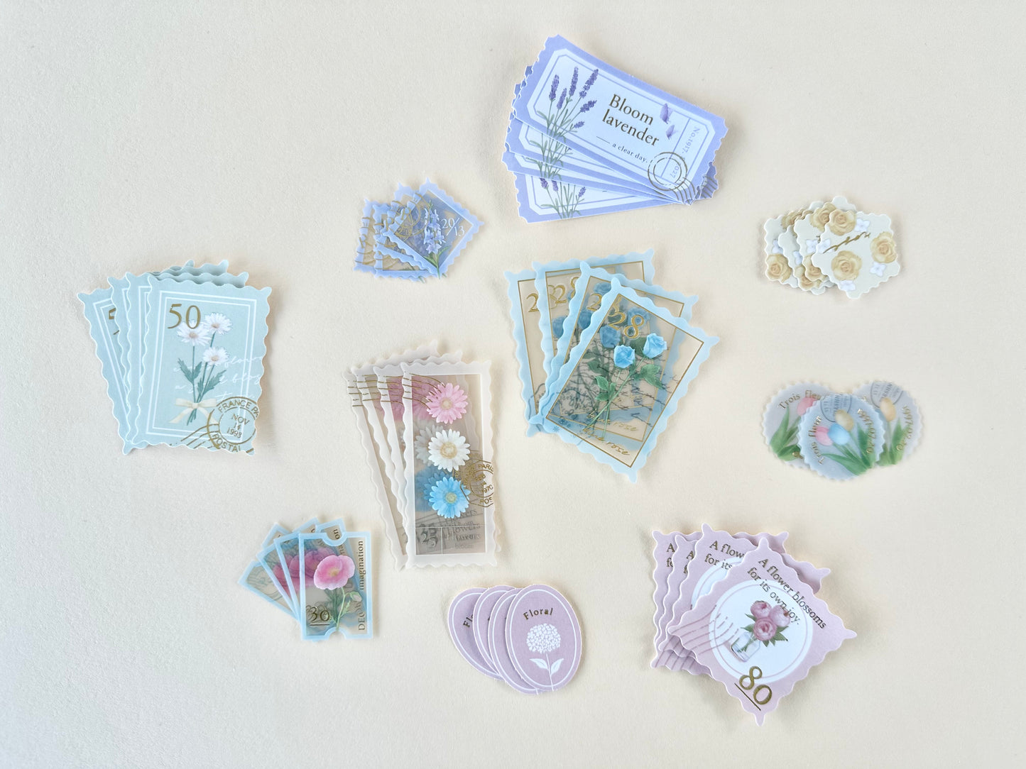 Kitterie Flake Stickers Pastel Flower