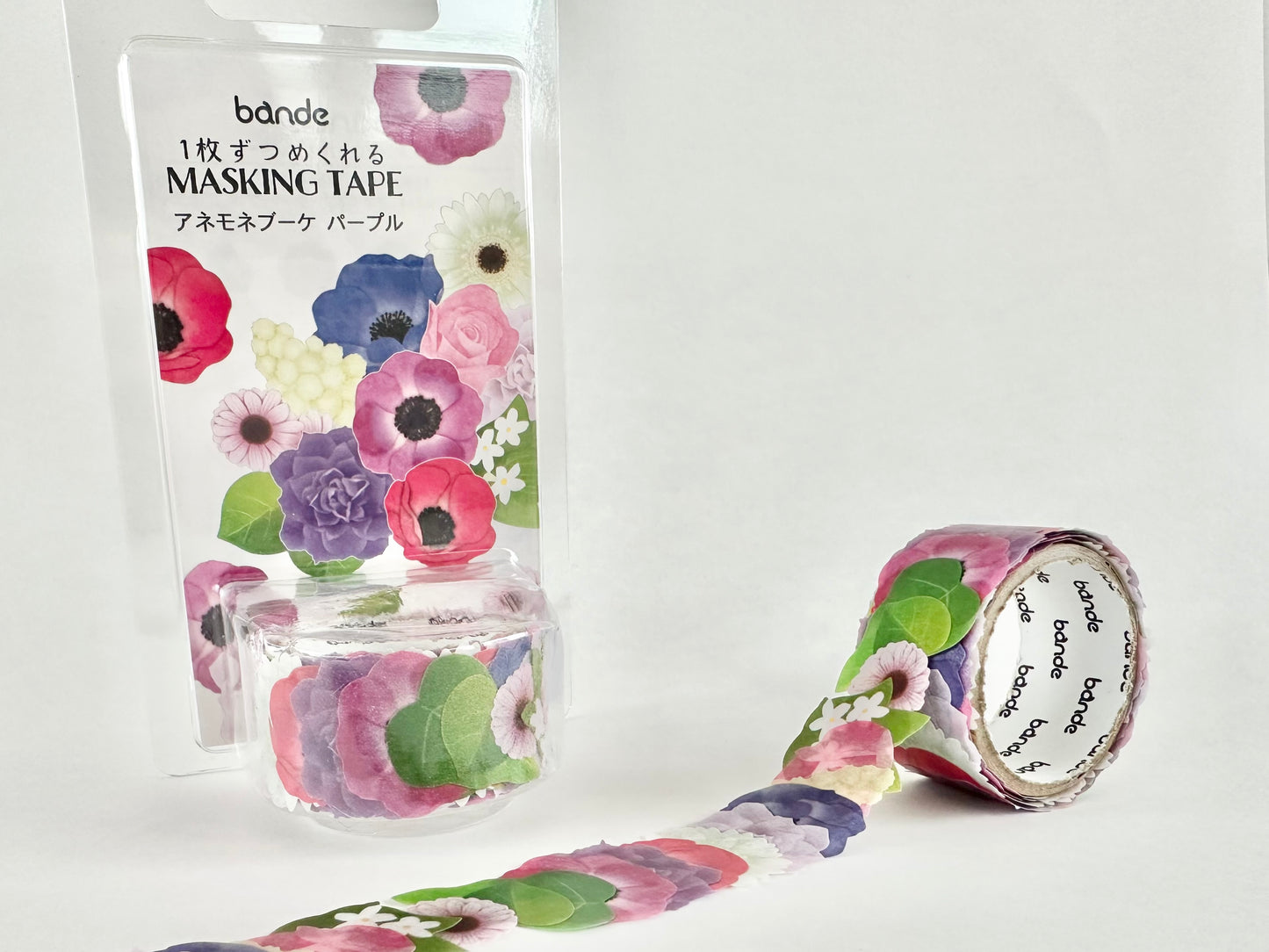 Washi Roll Sticker Anemone Bouquet