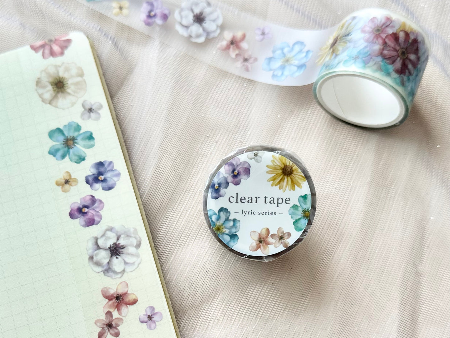 Cleartape 30mm Flowers