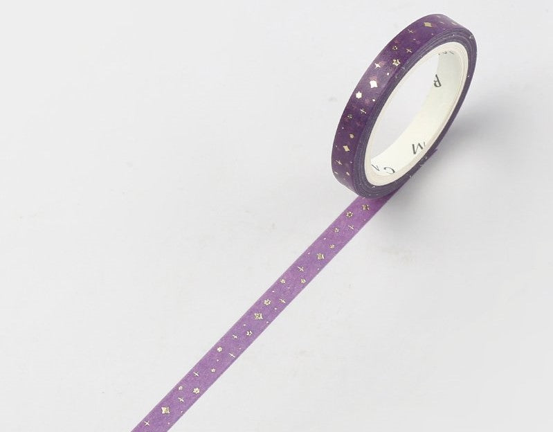 Washitape 5 mm Lilla Stjernehimmel