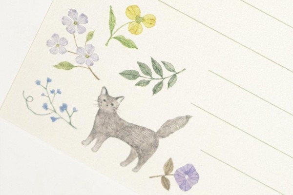 Brevsett Michikusa Katt og Fugl