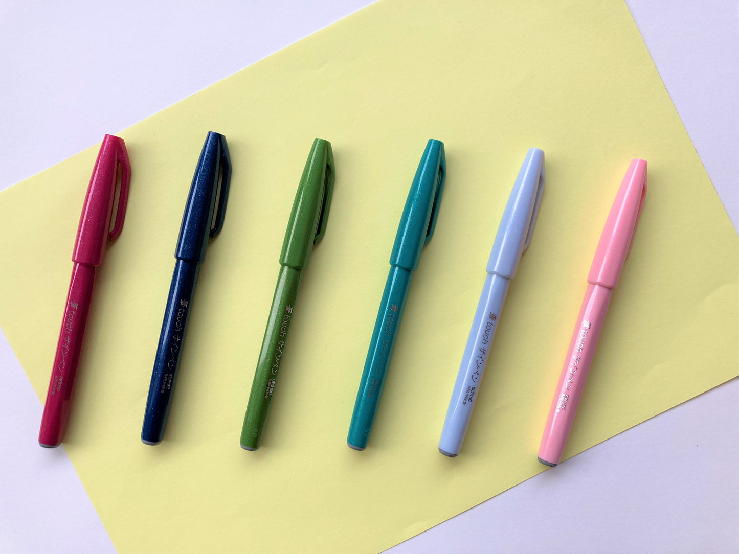 Pentel Fude Touch Sign Pen 6 set