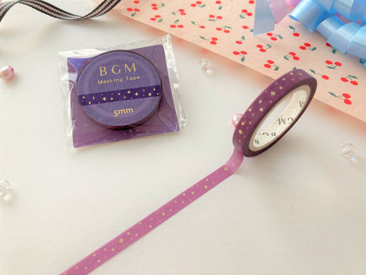 Washitape 5 mm Lilla Stjernehimmel