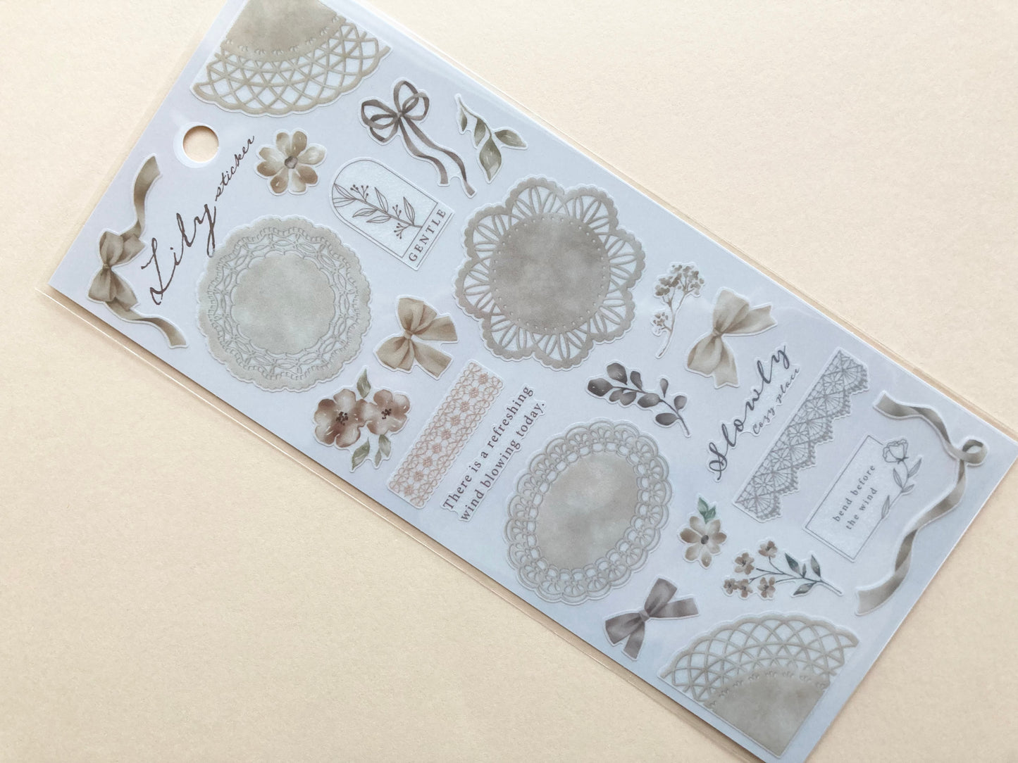 Klistermerker Lily Sticker Natural