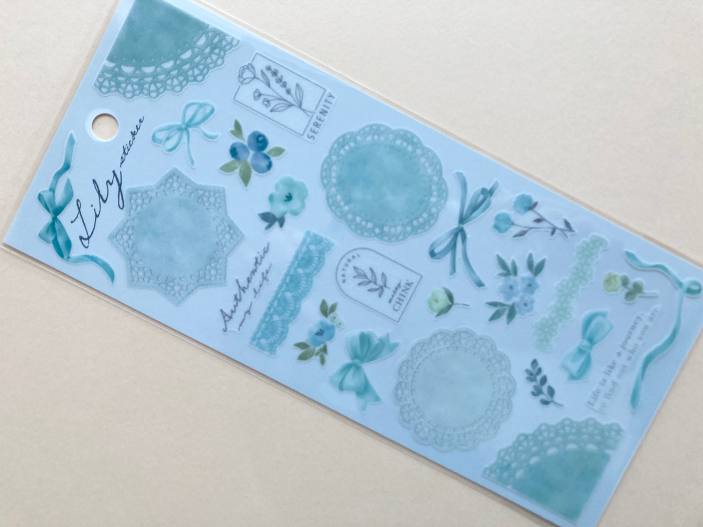 Klistermerker Lily Sticker Pearl Blue