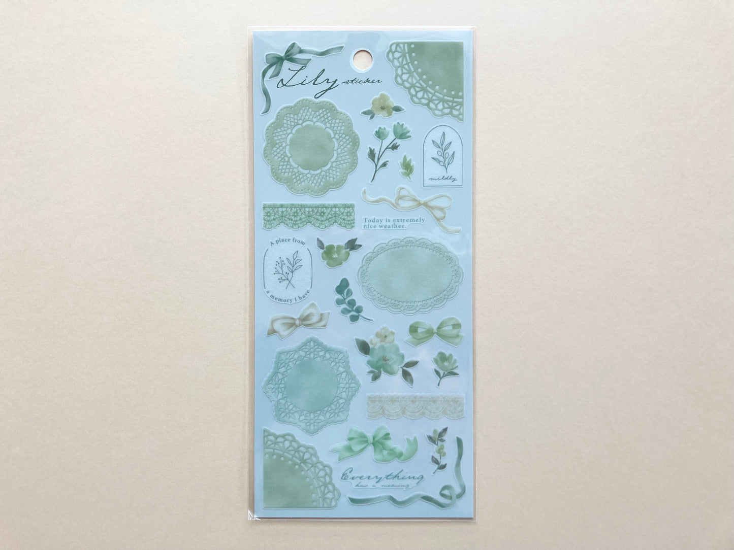 Klistermerker Lily Sticker Opal Green