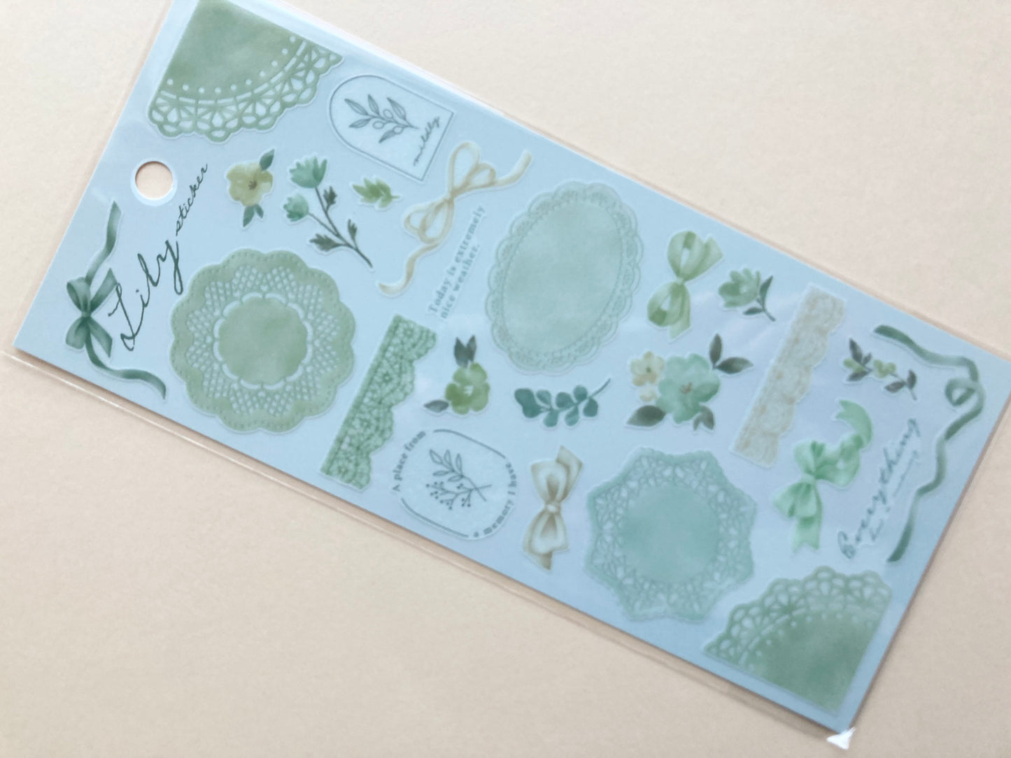 Klistermerker Lily Sticker Opal Green