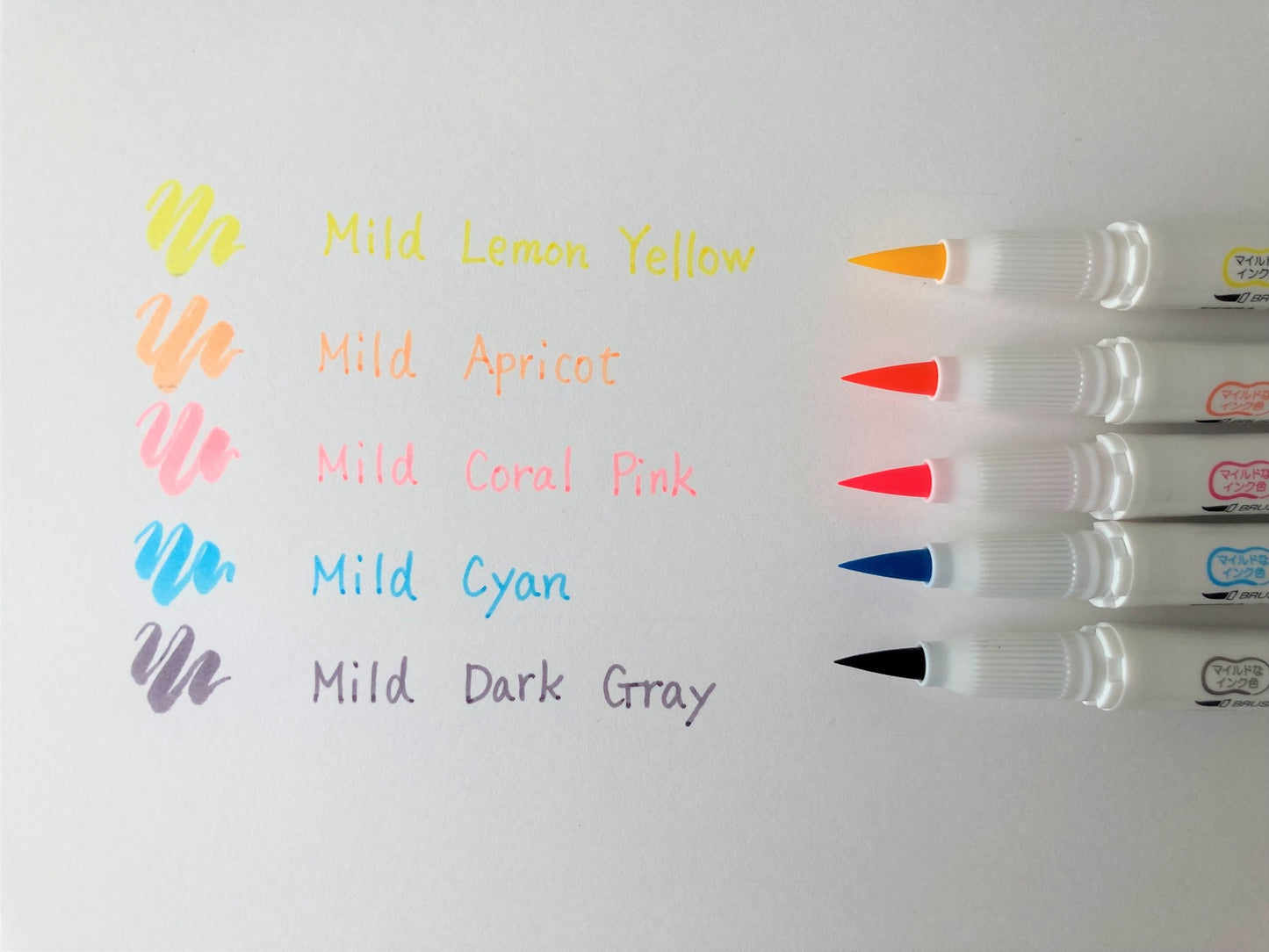 Zebra Mildliner Brush Pen & Marker Friendly 5 set