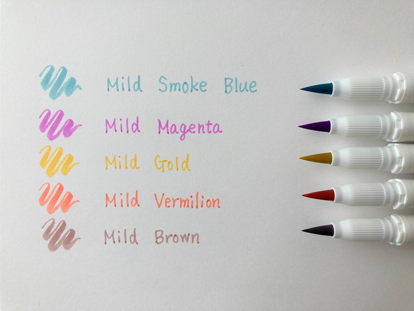 Zebra Mildliner Brush Pen & Marker Deep & Warm 5 set
