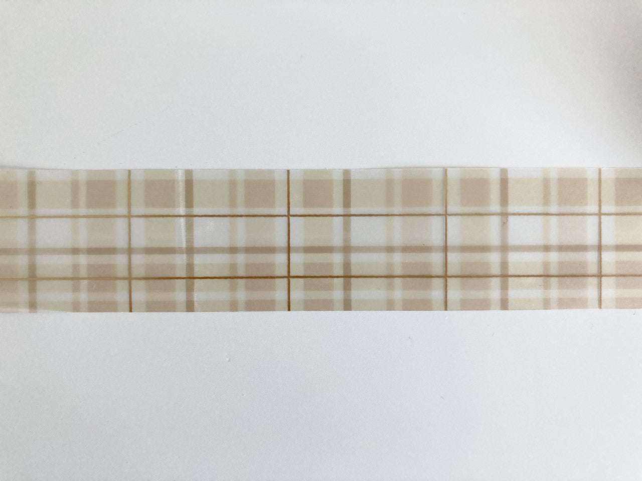 Cleartape 30mm Gullstempling Beige Check