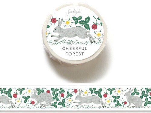 Washitape 15 mm Cheerful Forest Rabbit