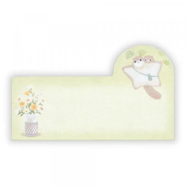 Sticky Notes Mattari Animals Flower and Momonga (Flygeekorn)