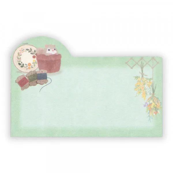 Sticky Notes Mattari Animals Flower and Momonga (Flygeekorn)