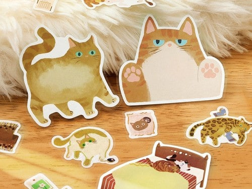 Cat Diary Stickers Yellow