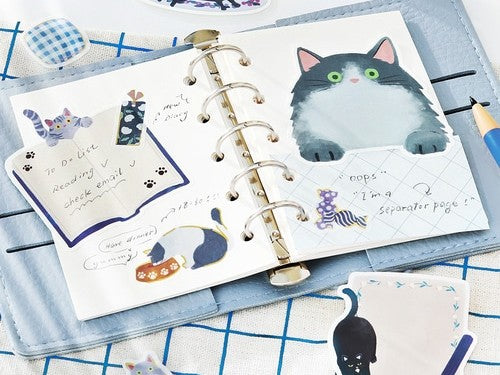 Cat Diary Stickers Blue