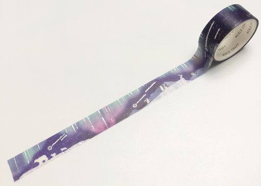 Washitape Aurora Night med Glitter