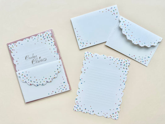 Brevsett Heart Shower