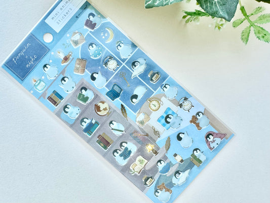 Klistermerker Night and Penguin