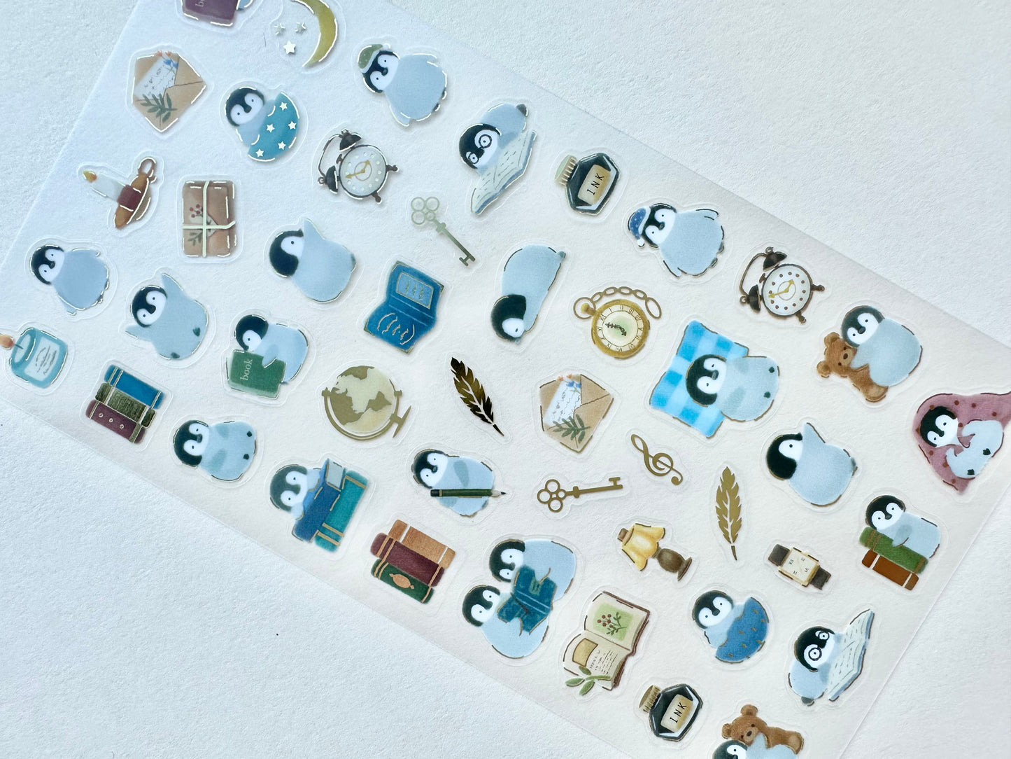 Klistermerker Night and Penguin