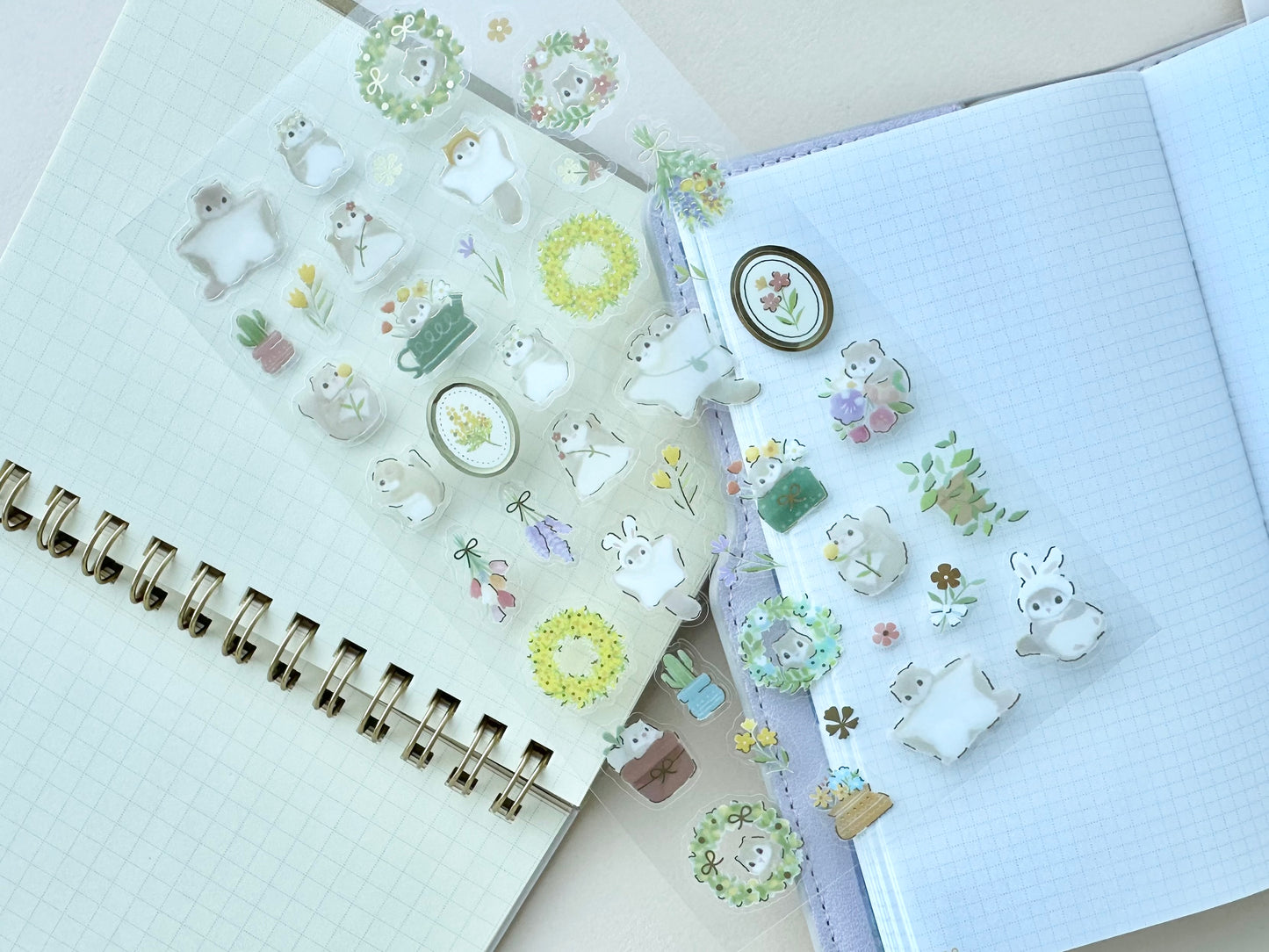 Klistermerker Flower and Momonga (Flygeekorn)