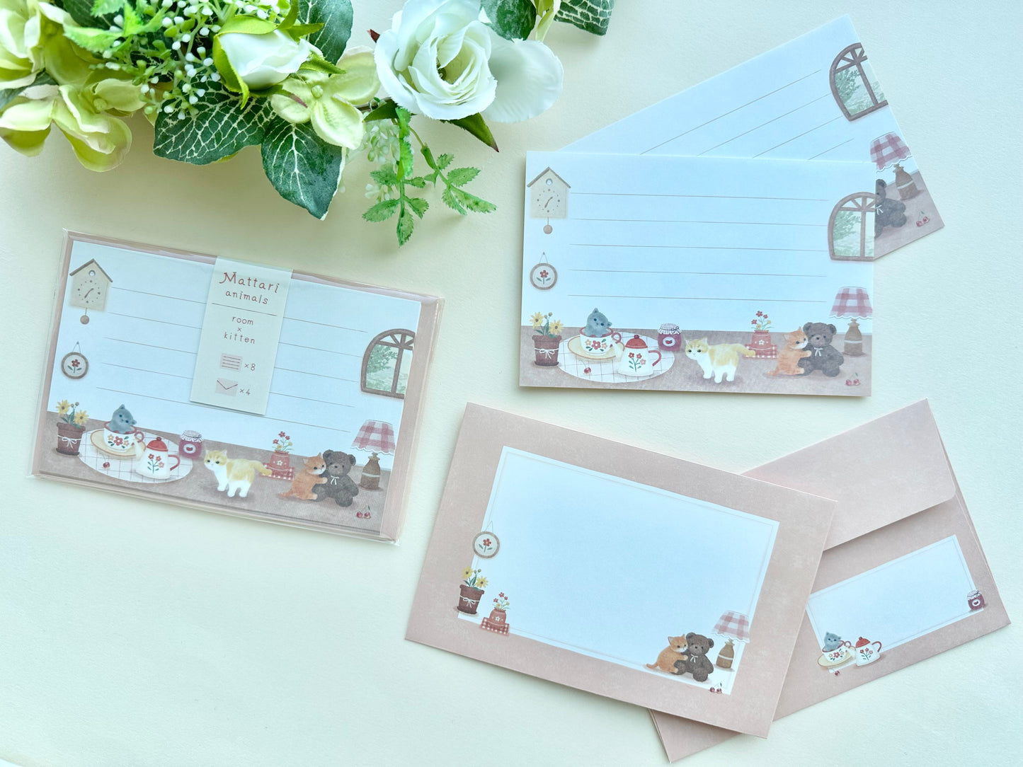 Brevsett Mattari Animals Room and Kitten