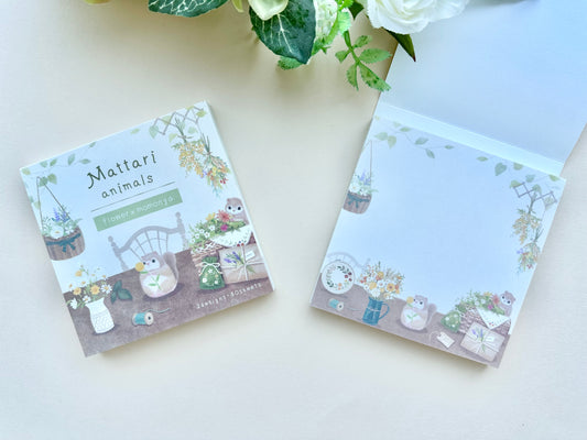 Skriveblokk Mattari Animals Flower and Momonga (Flygeekorn)