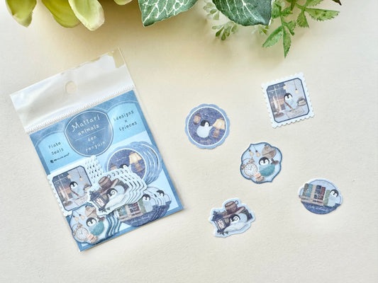 Flake Stickers Mattari Animals Night and Penguin