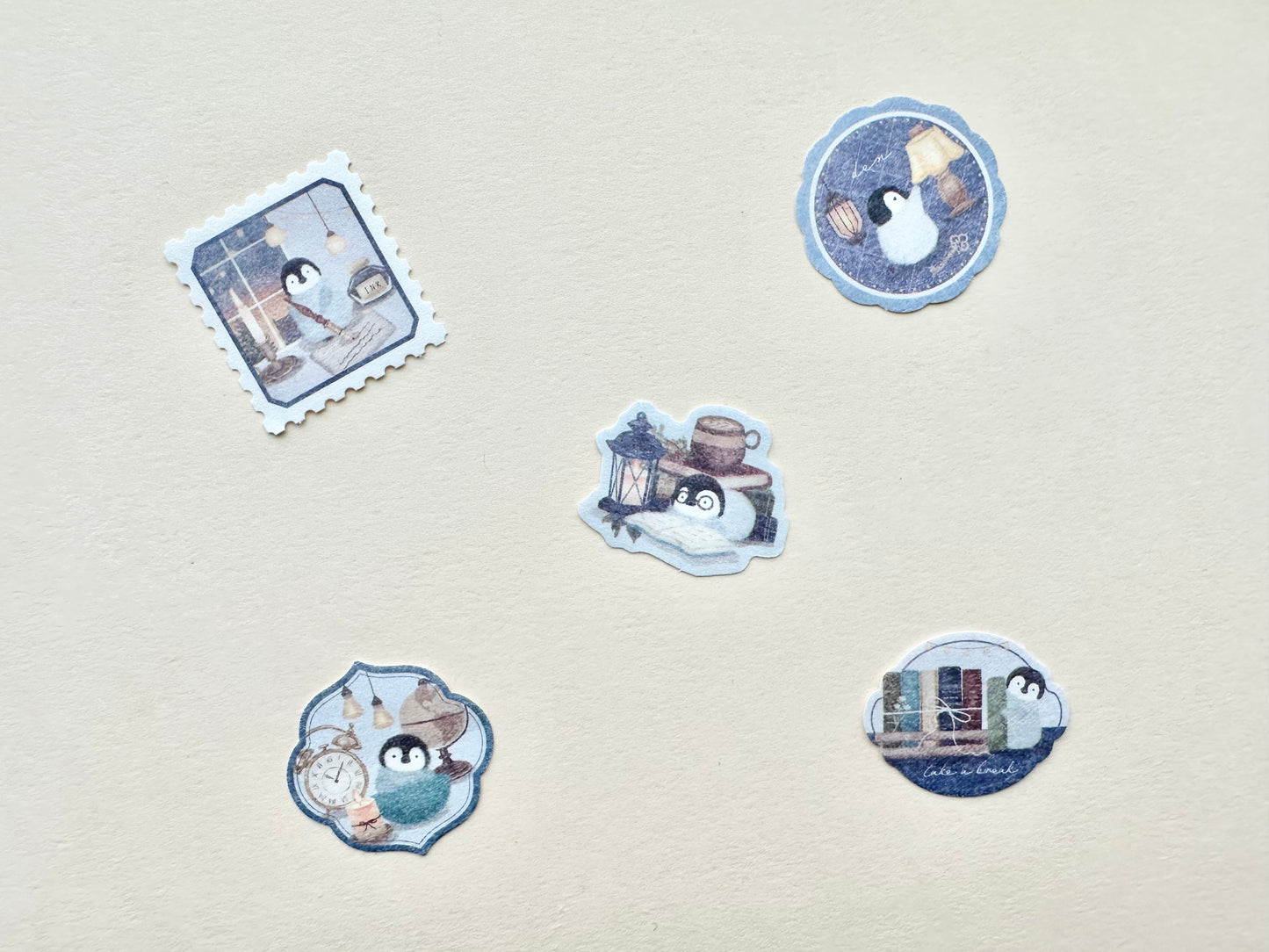 Flake Stickers Mattari Animals Night and Penguin