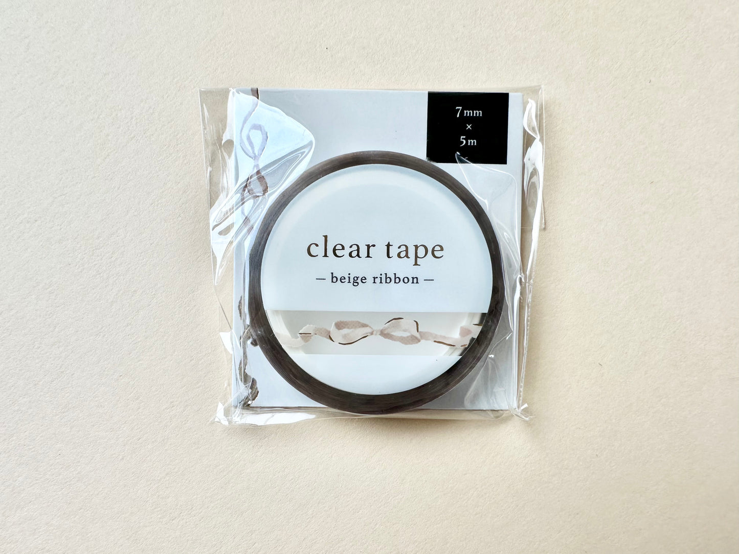 Cleartape 7mm Beige Ribbon