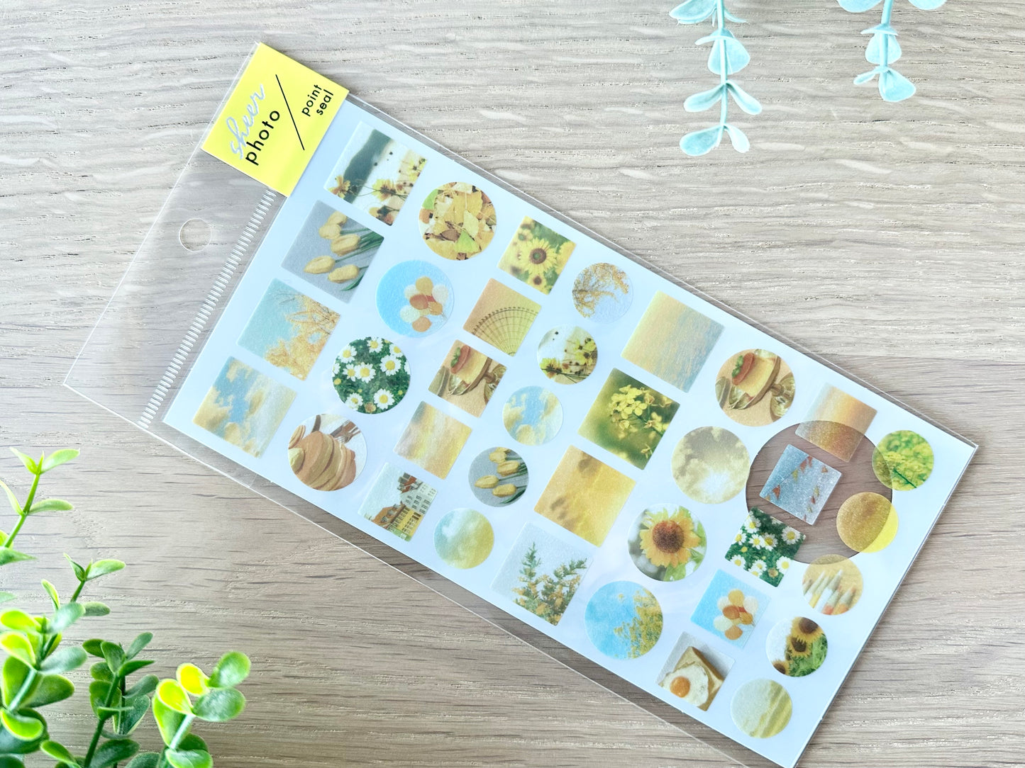 Sheer Photo Point Stickers Yellow