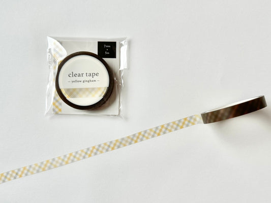 Cleartape 7mm Yellow Gingham