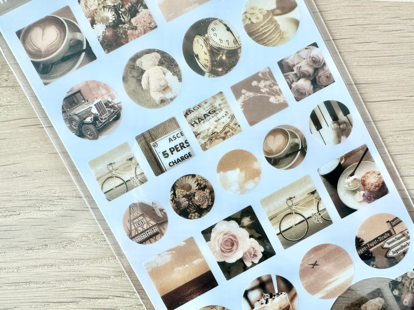 Sheer Photo Point Stickers Brown