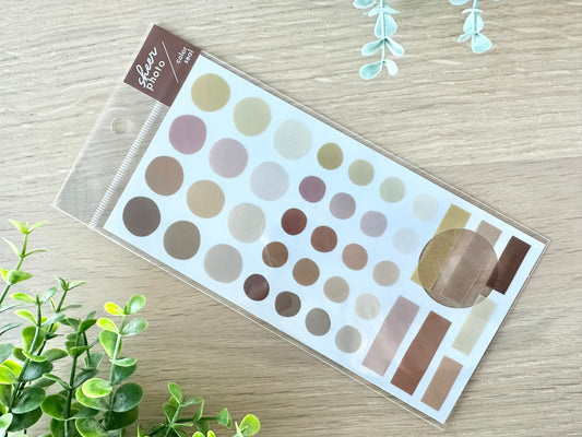 Sheer Photo Color Stickers Brown