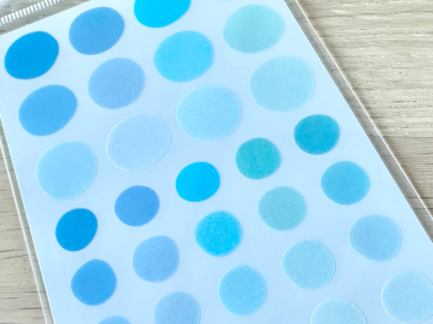 Sheer Photo Color Stickers Blue