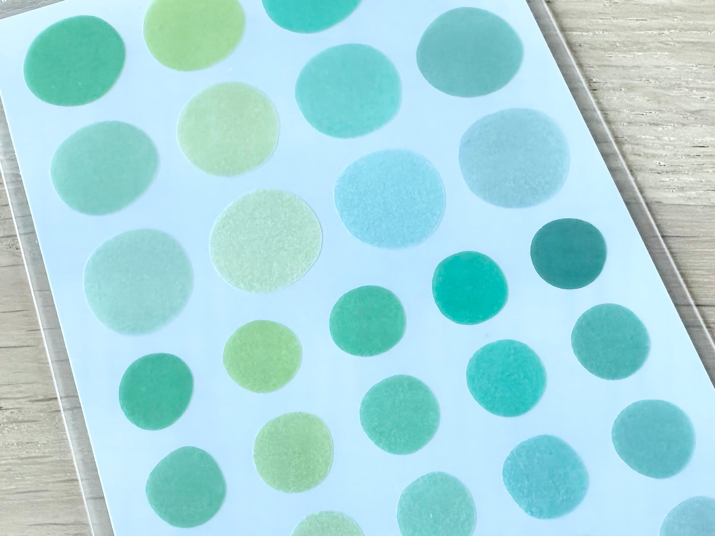 Sheer Photo Color Stickers Green