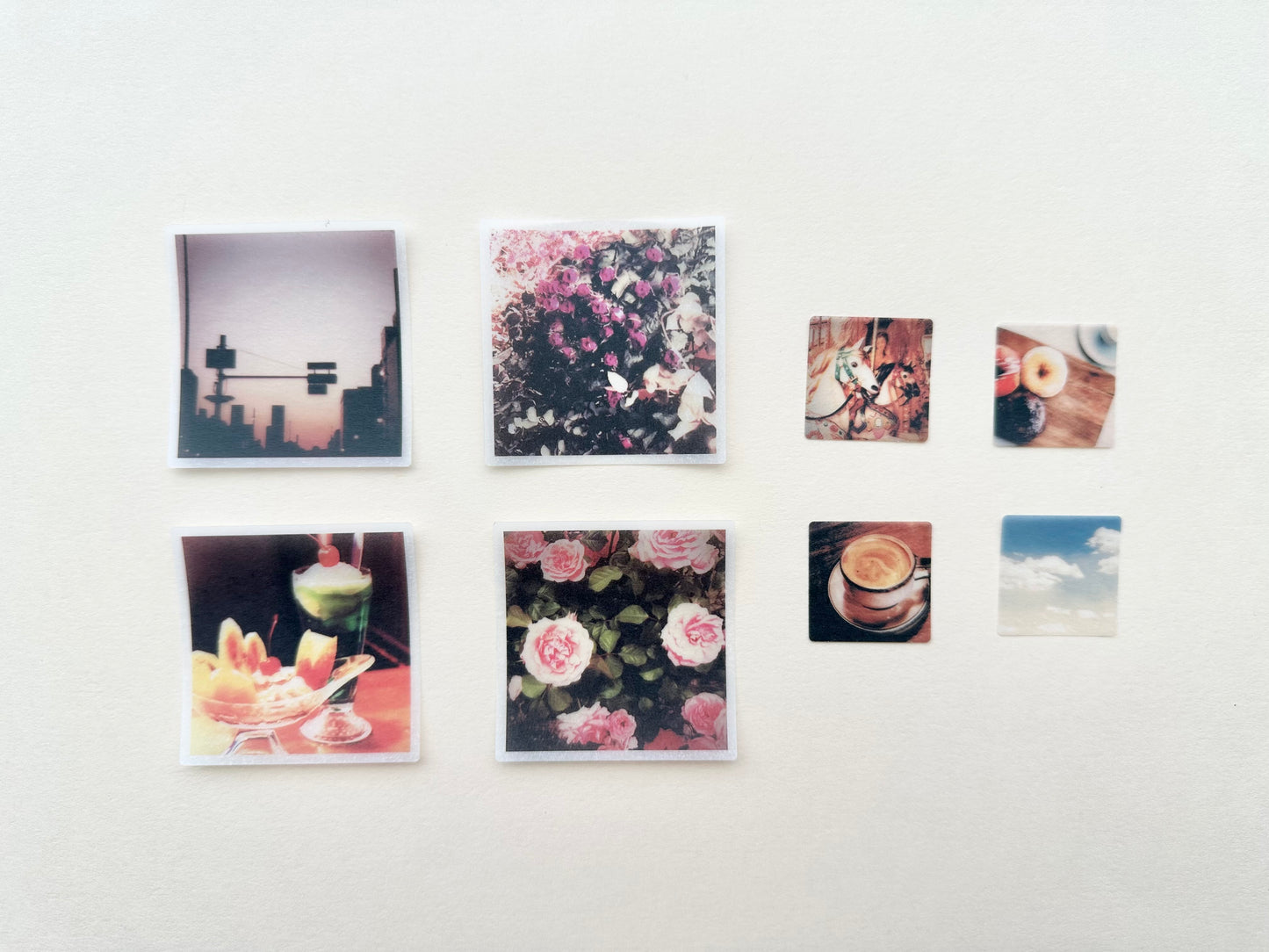 Sheer Photo Stickers Retro