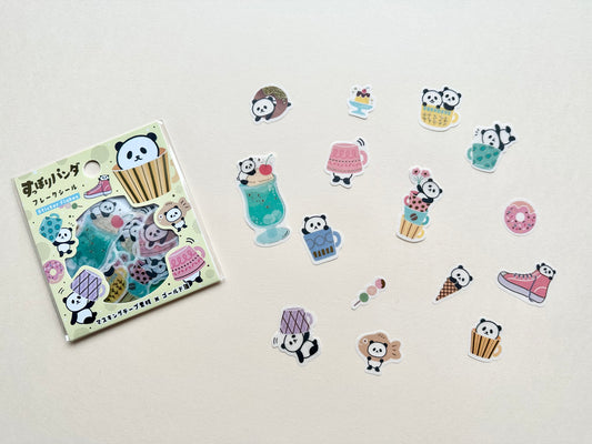 Flake Stickers Panda Retro