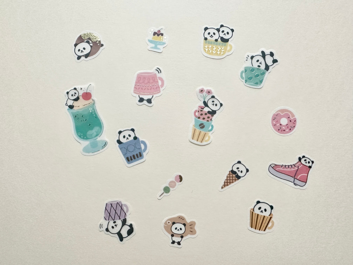 Flake Stickers Panda Retro