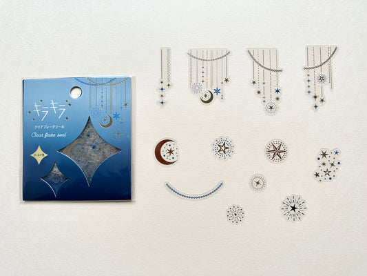 Flake Stickers Stars and Crescent