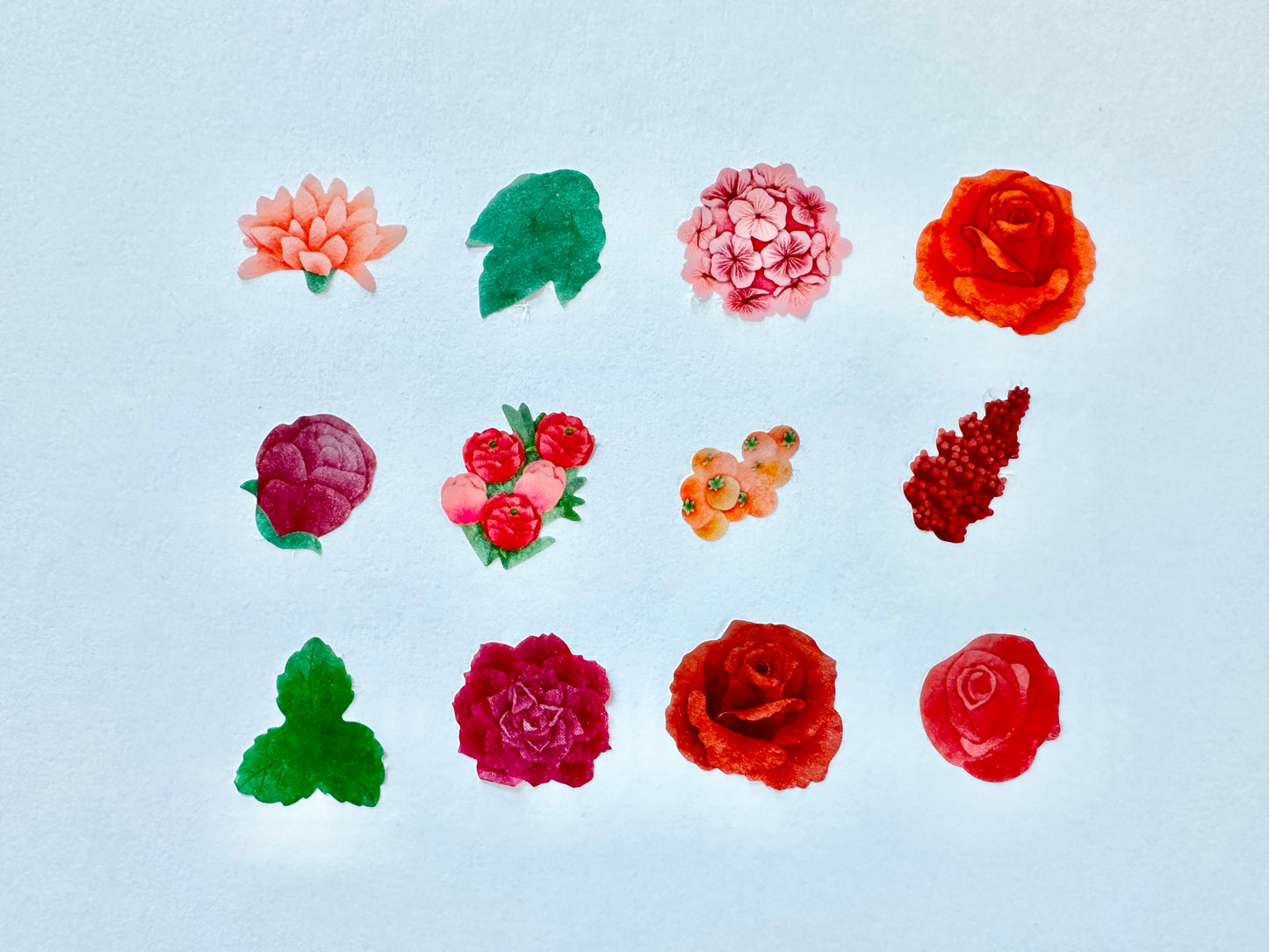 Washi Roll Sticker Rose Bouquet Red