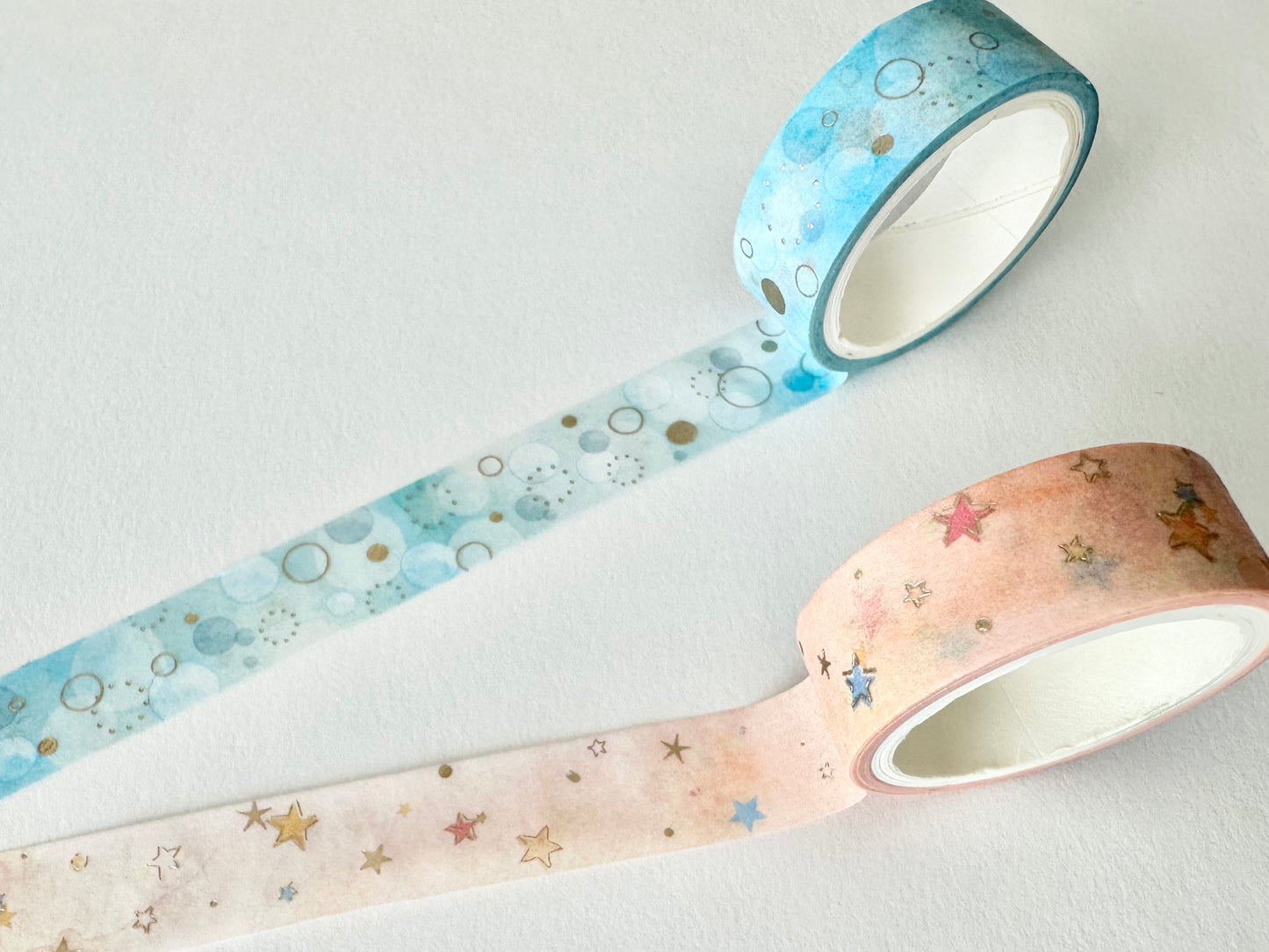 Washitape 15mm Light Blue Bubbles